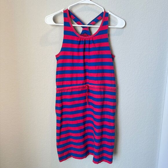Girl’s Patagonia Pink & Navy Blue Striped Racerback Cotton Dress - Size XL EUC - Picture 2 of 6